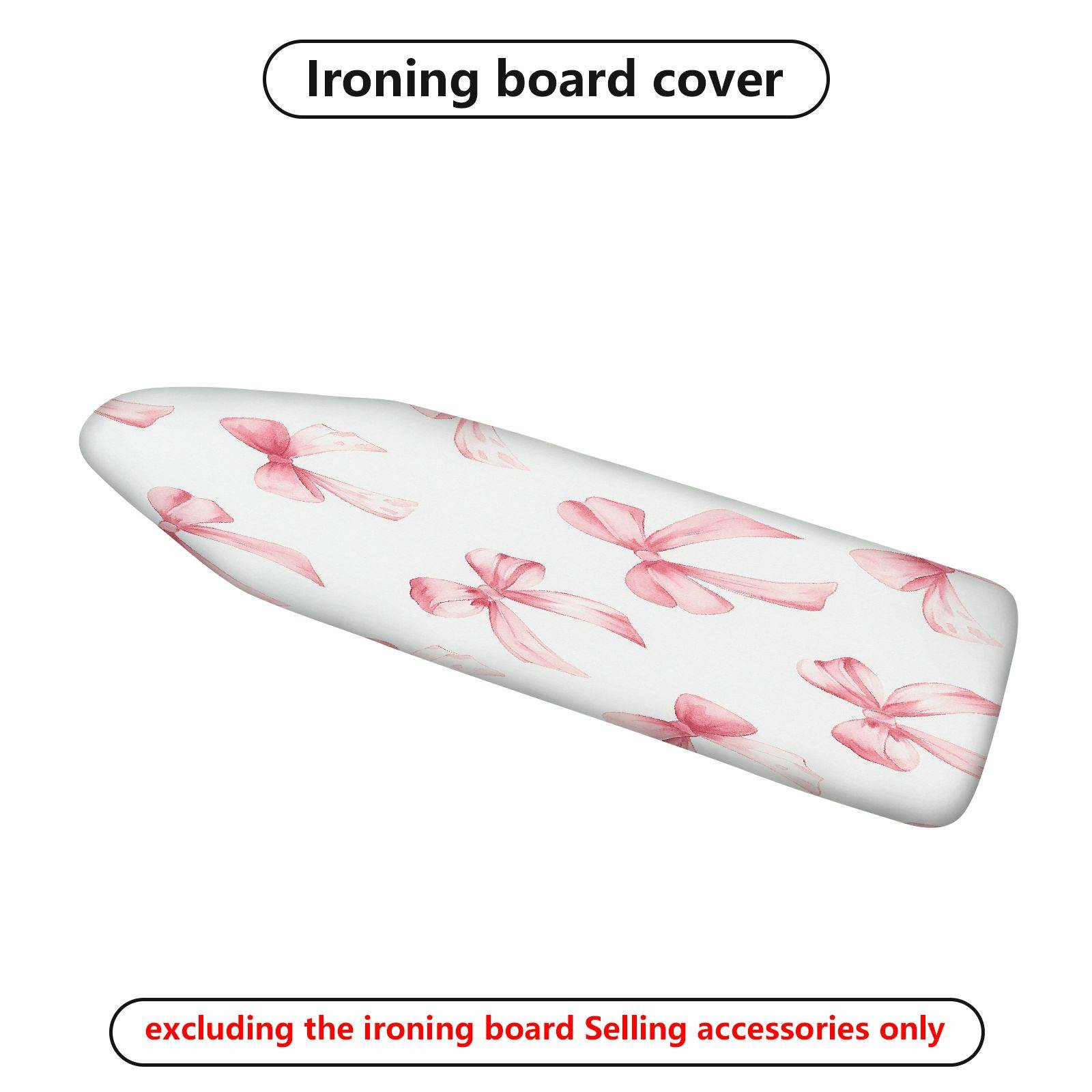 1-Piece Pink Bow Pattern Decorative Stylish  Ironing Board Cover, Universal Size, Without Board