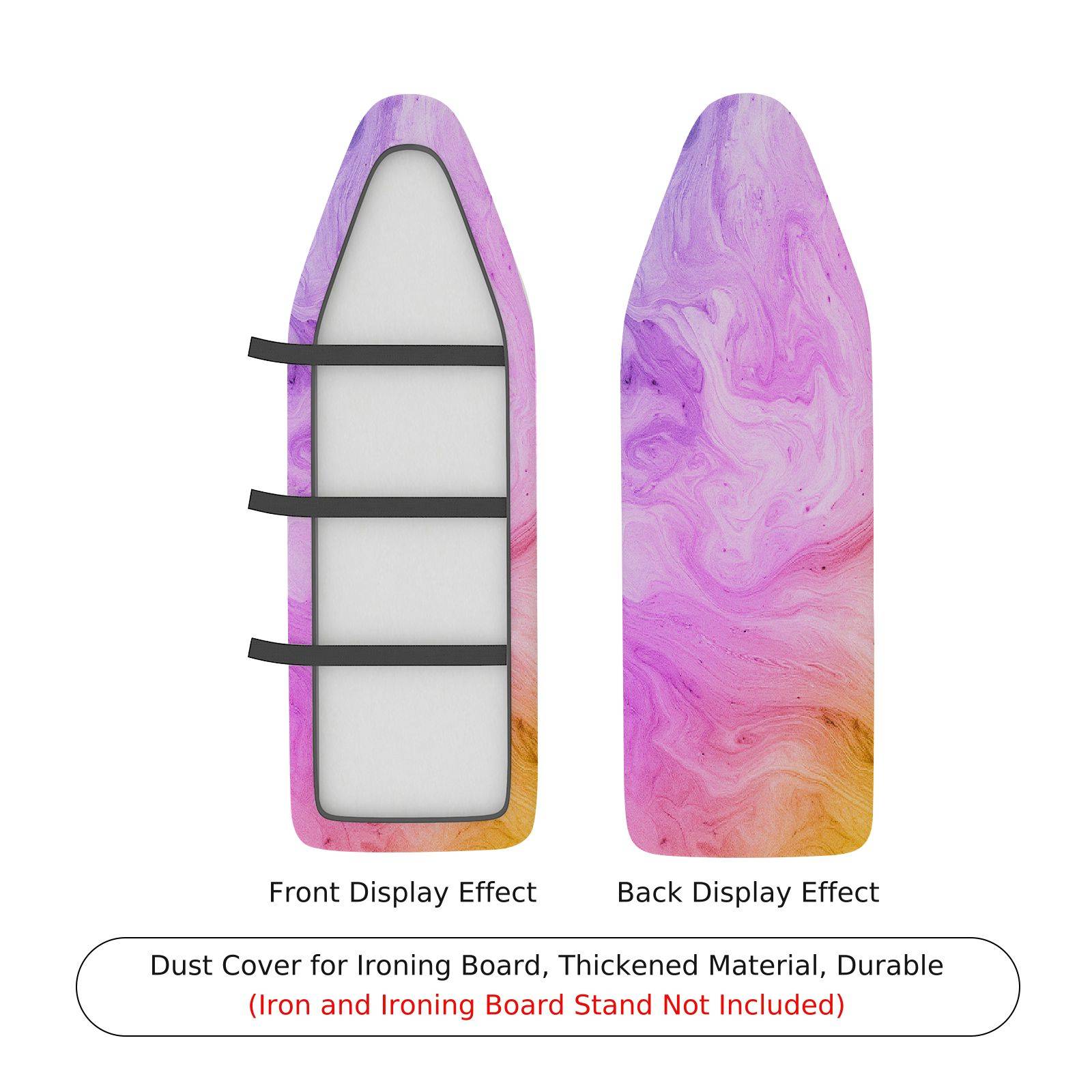1-Piece Purple Pink Gradient Swirl Pattern  Ironing Board Cover, Universal Size, Without Board