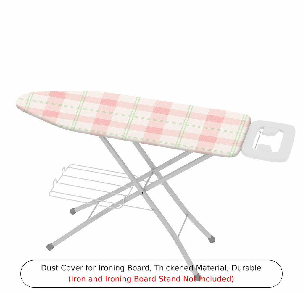 1-Piece Plaid Pink Green  Ironing Board Cover, Universal Size, Without Board