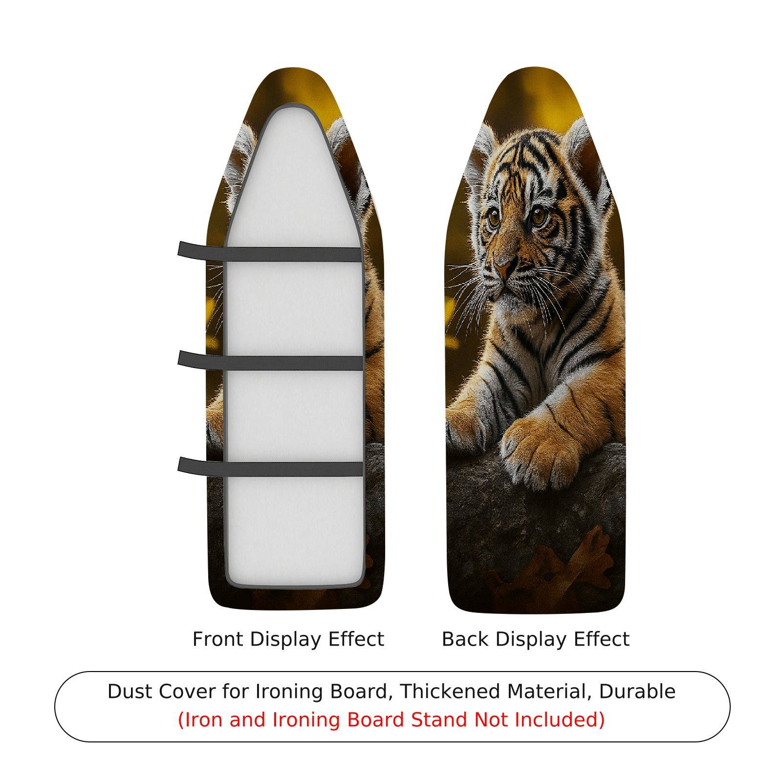 1-Piece Tiger Animal Print  Ironing Board Cover, Universal Size, Without Board