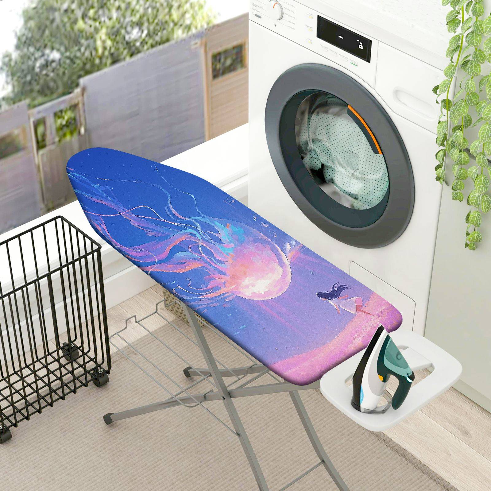 1-Piece Ocean  Fantasy  Ironing Board Cover, Universal Size, Without Board
