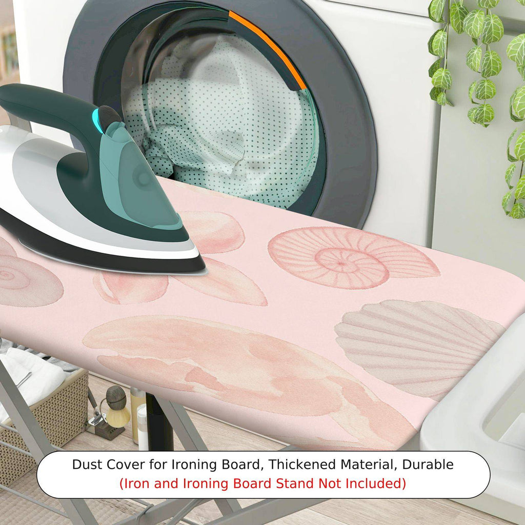 1-Piece Floral Seashell Pink  Ironing Board Cover, Universal Size, Without Board