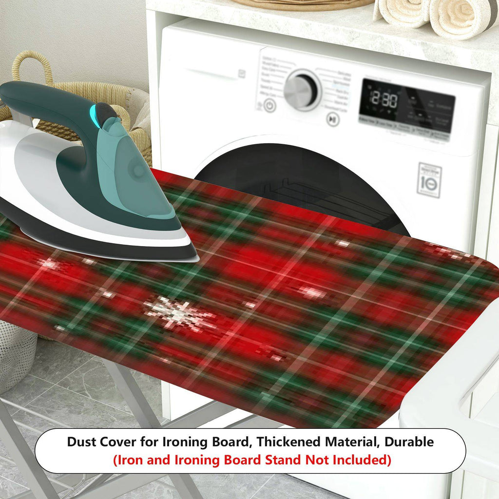 1-Piece Plaid Snowflake Christmas  Ironing Board Cover, Universal Size, Without Board