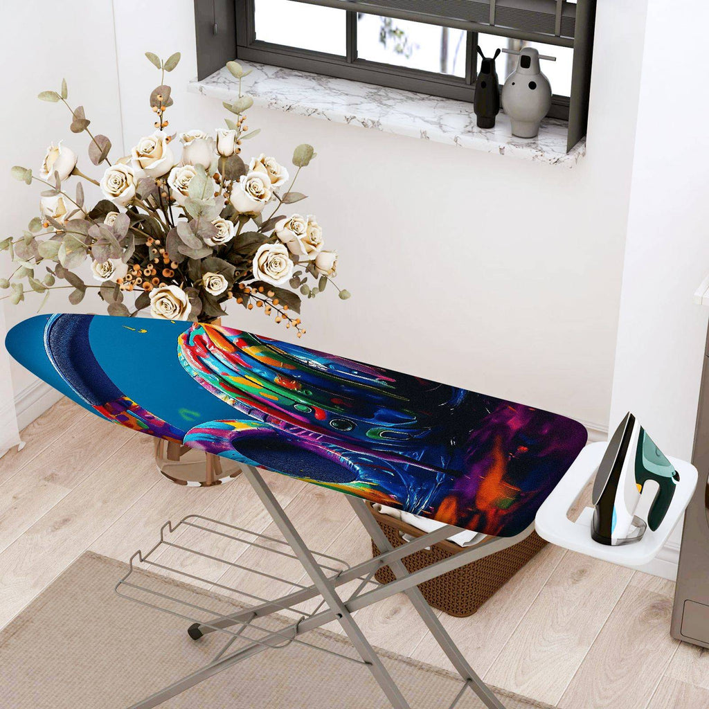 1-Piece Colorful Swirls Abstract Artistic  Ironing Board Cover, Universal Size, Without Board