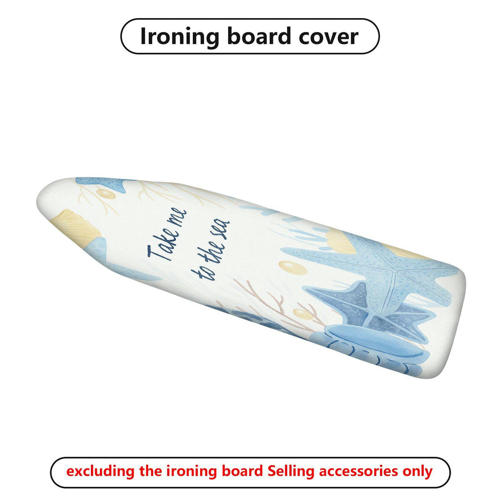 1-Piece Ocean Starfish Shell  Ironing Board Cover, Universal Size, Without Board