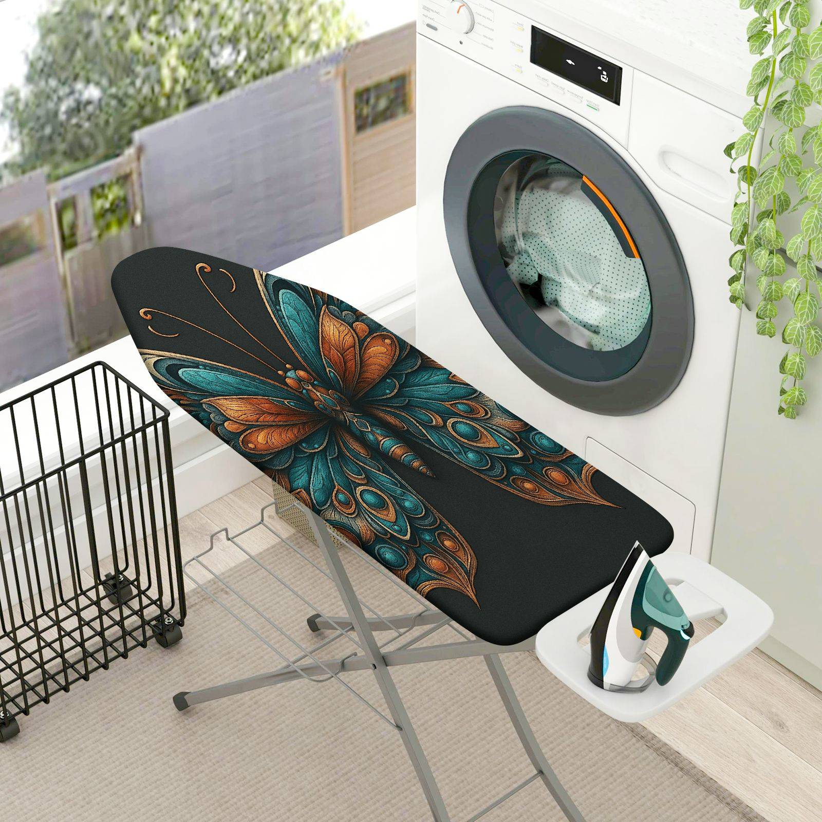 1-Piece Butterfly Abstract Art Colorful  Ironing Board Cover, Universal Size, Without Board