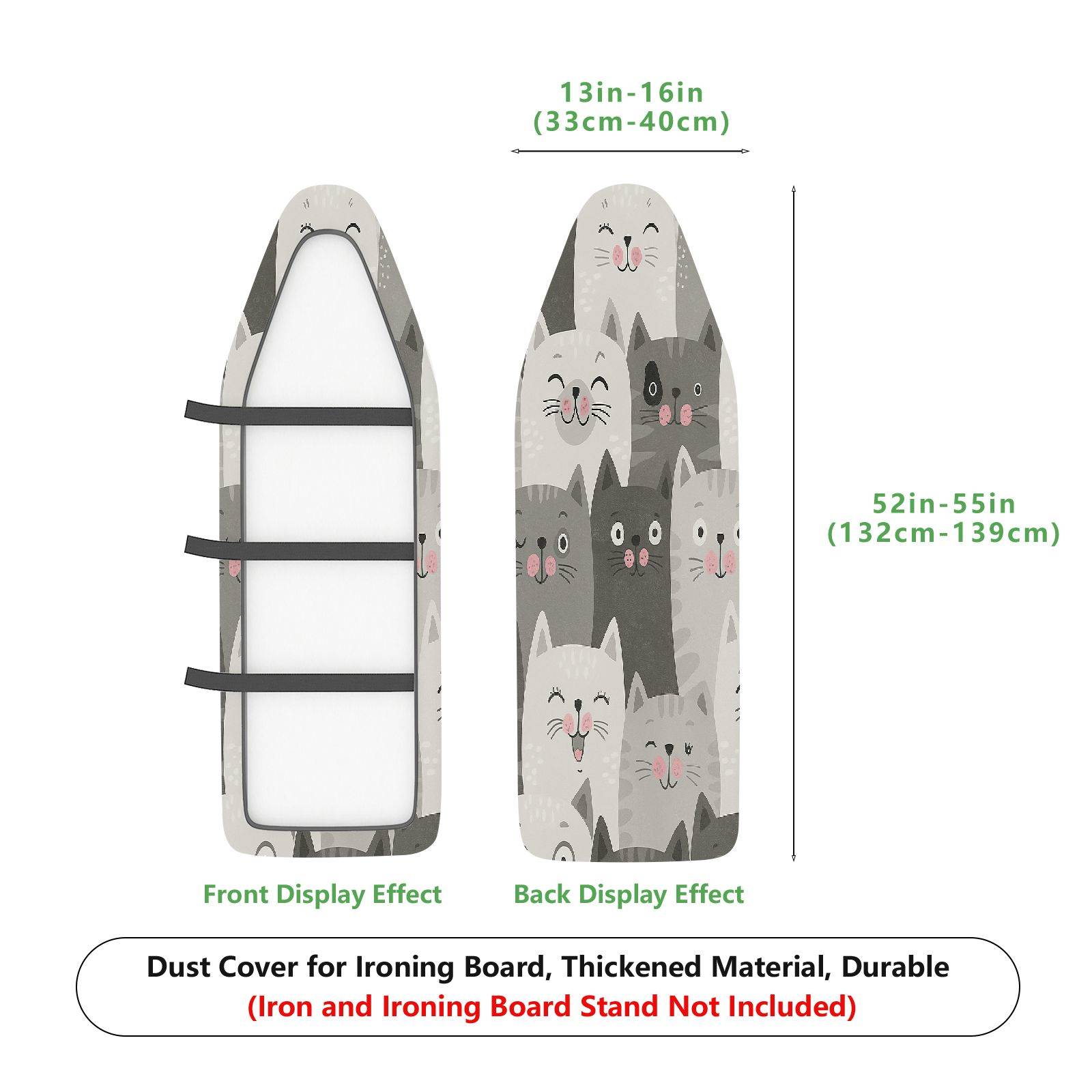 1-Piece Cat Pattern Animal Cute  Ironing Board Cover, Universal Size, Without Board