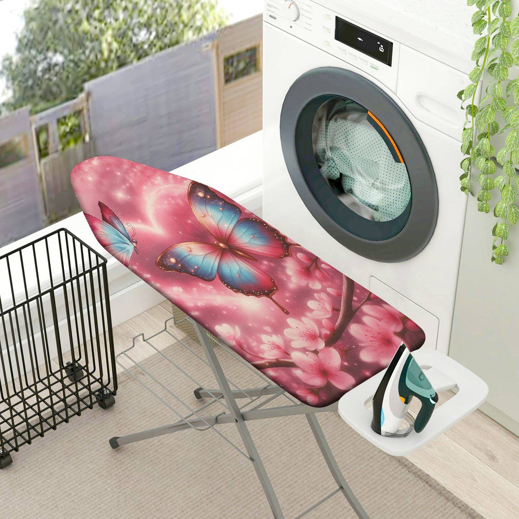 1-Piece Butterfly Cherry Blossom Pink  Ironing Board Cover, Universal Size, Without Board