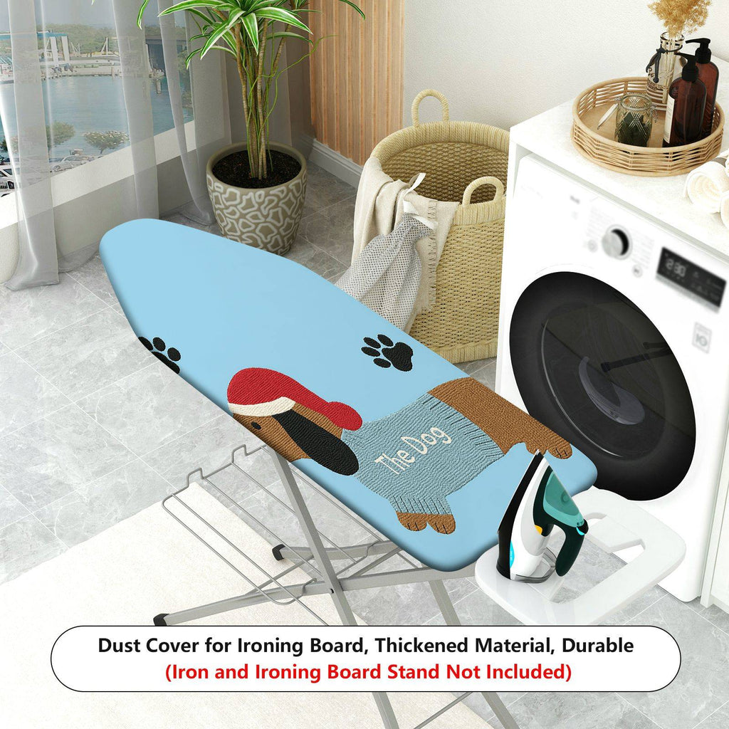 1-Piece Dog Paw Santa Christmas  Ironing Board Cover, Universal Size, Without Board
