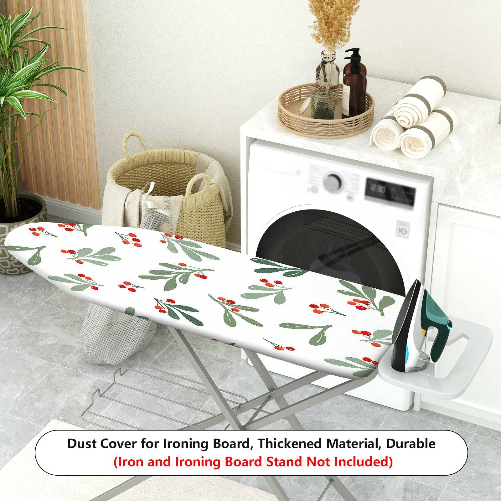 1-Piece Berry Leaf Christmas New Year  Ironing Board Cover, Universal Size, Without Board