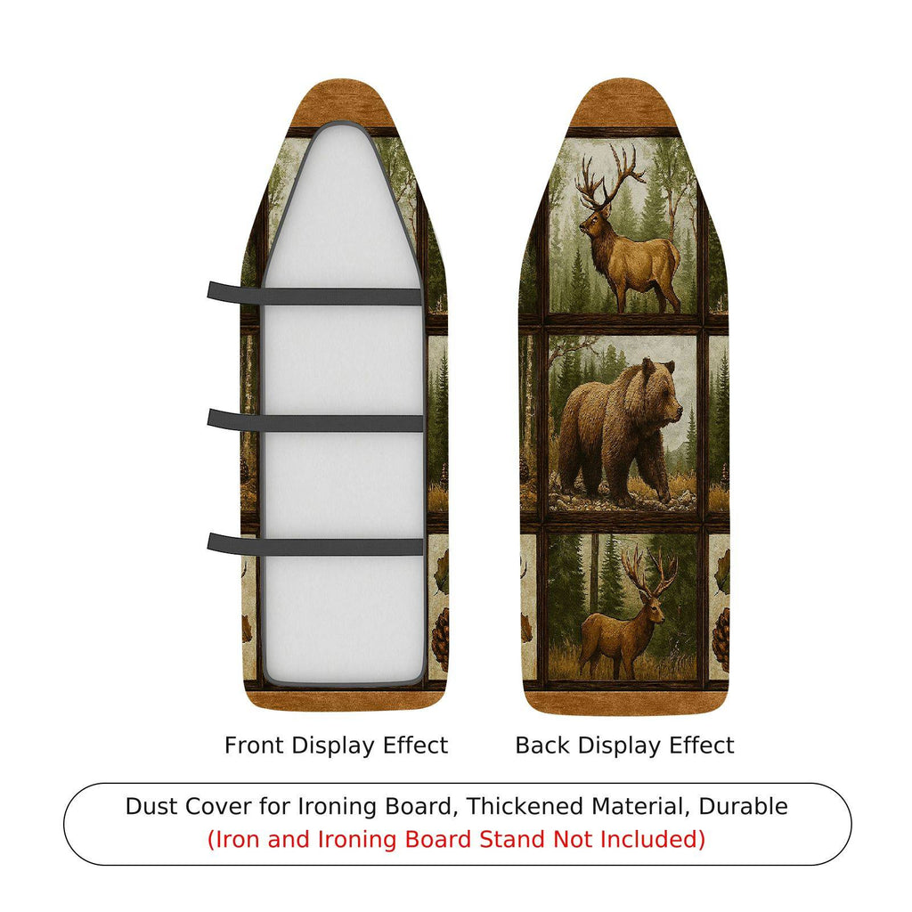 1-Piece Wildlife Forest Animal Rustic  Ironing Board Cover, Universal Size, Without Board