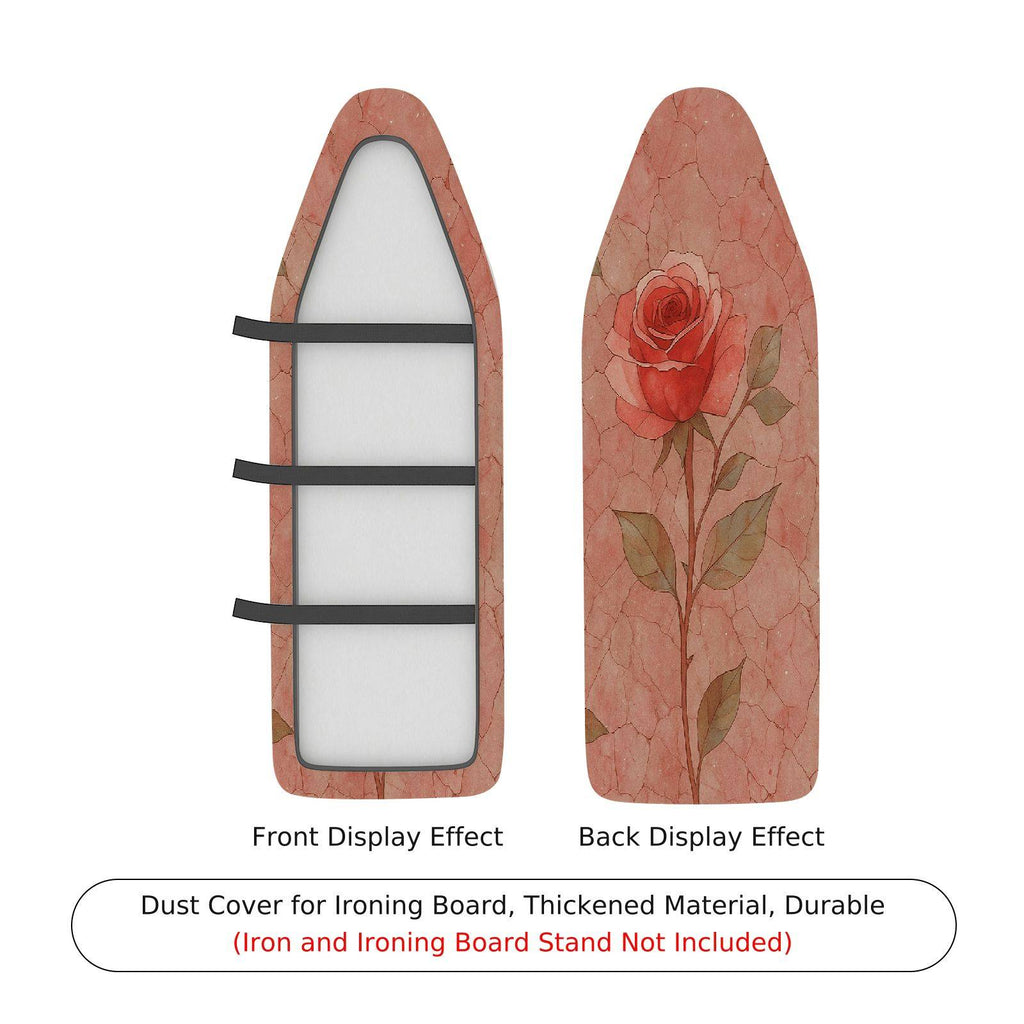 1-Piece Pink Rose Floral Print  Ironing Board Cover, Universal Size, Without Board