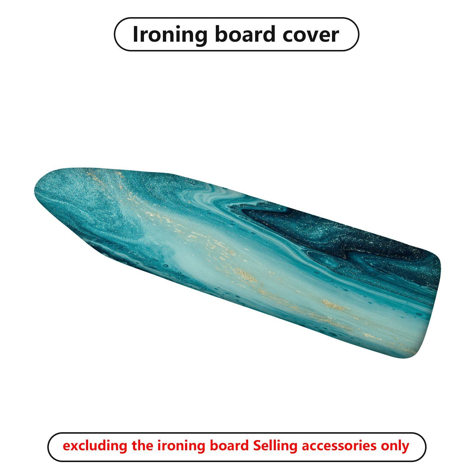 1-Piece Marble Blue Abstract Design  Ironing Board Cover, Universal Size, Without Board