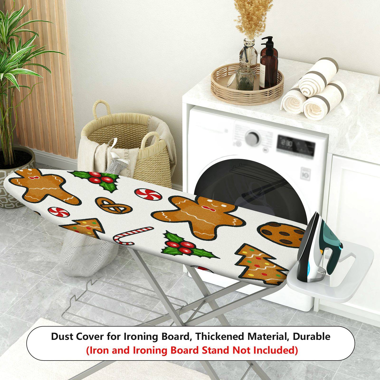 1-Piece Christmas cookies gingerbread holiday  Ironing Board Cover, Universal Size, Without Board