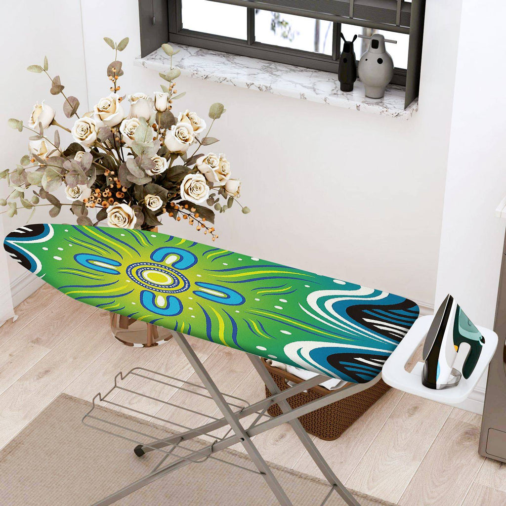 1-Piece Abstract Floral Geometric  Ironing Board Cover, Universal Size, Without Board