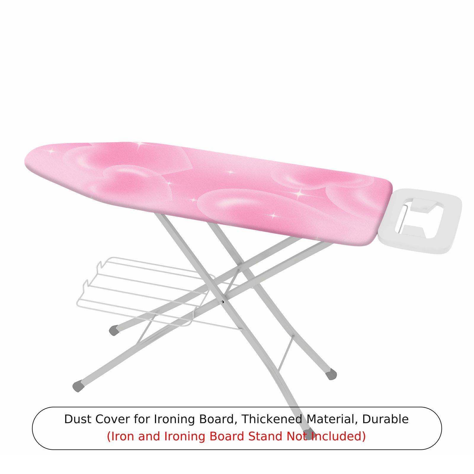 1-Piece Pink Heart Sparkle Romantic  Ironing Board Cover, Universal Size, Without Board
