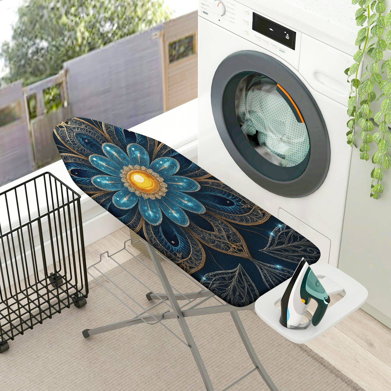 1-Piece Floral Abstract Artistic  Ironing Board Cover, Universal Size, Without Board