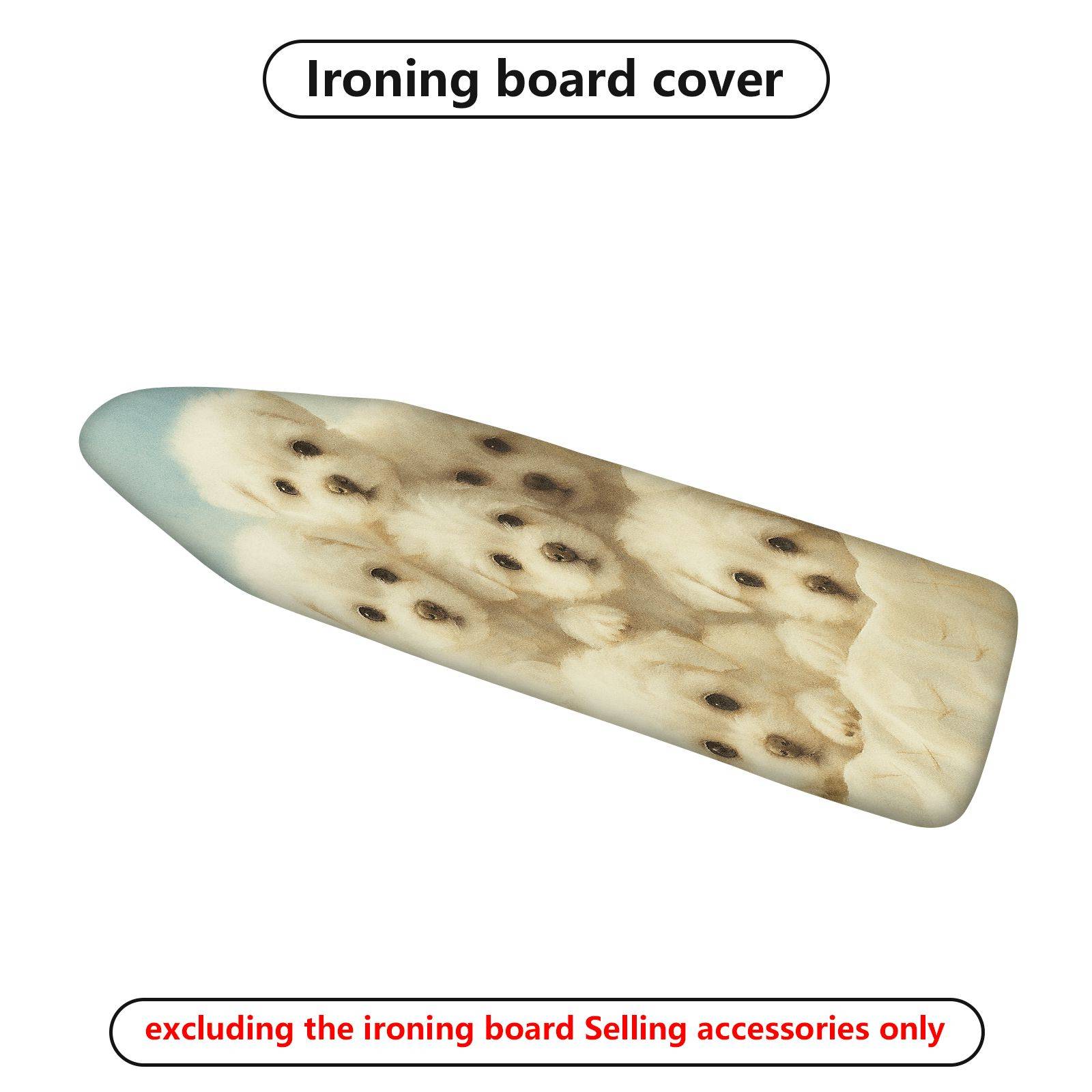 1-Piece Cute Dog Animal White  Ironing Board Cover, Universal Size, Without Board