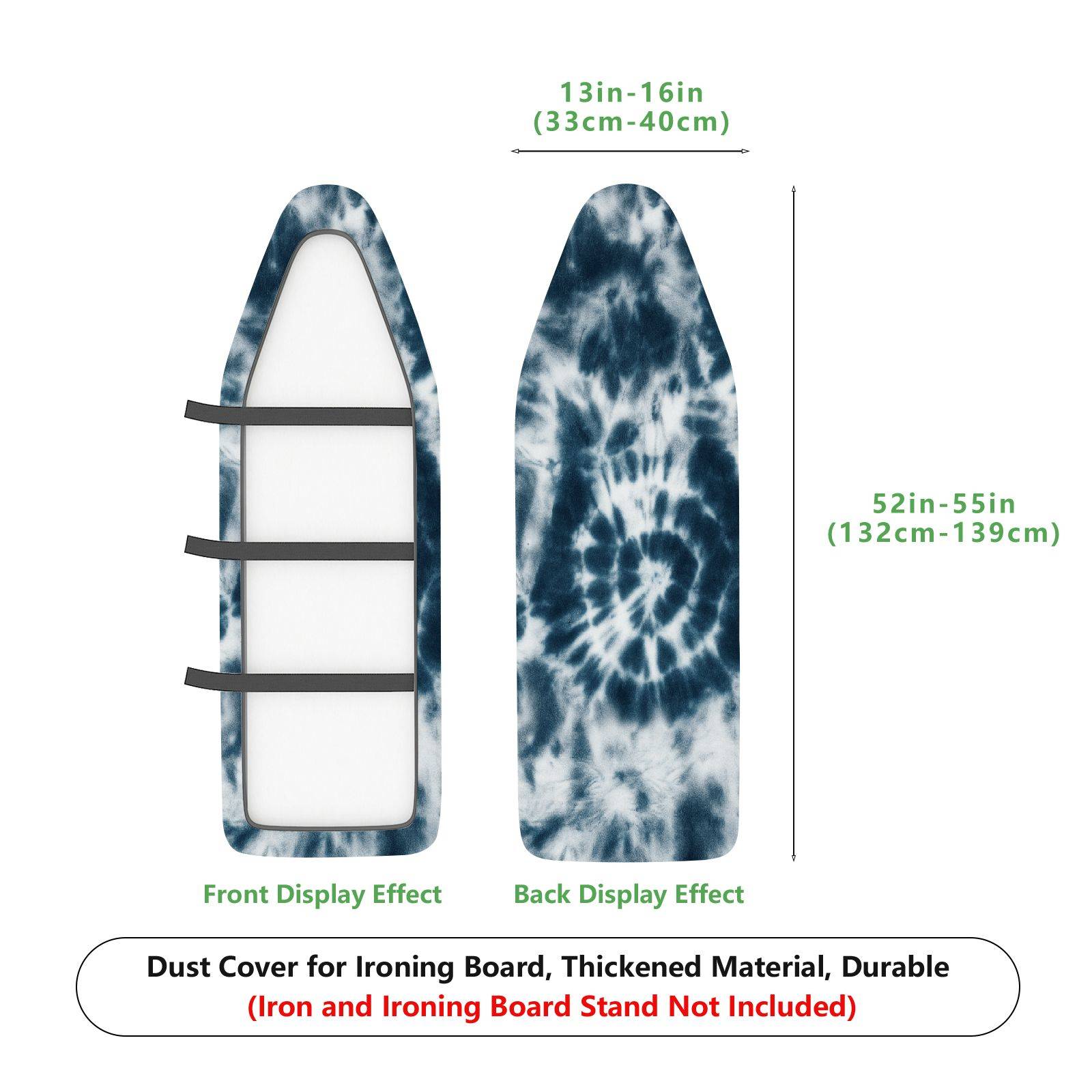 1-Piece Tie-dye Blue Abstract  Ironing Board Cover, Universal Size, Without Board