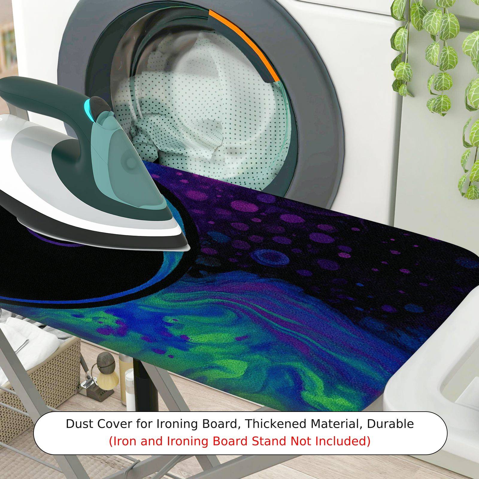 1-Piece Yin Yang Abstract Pattern Colorful  Ironing Board Cover, Universal Size, Without Board