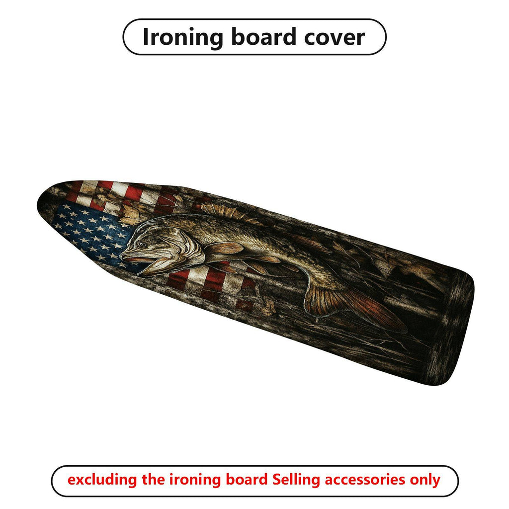 1-Piece American Fish Flag  Ironing Board Cover, Universal Size, Without Board