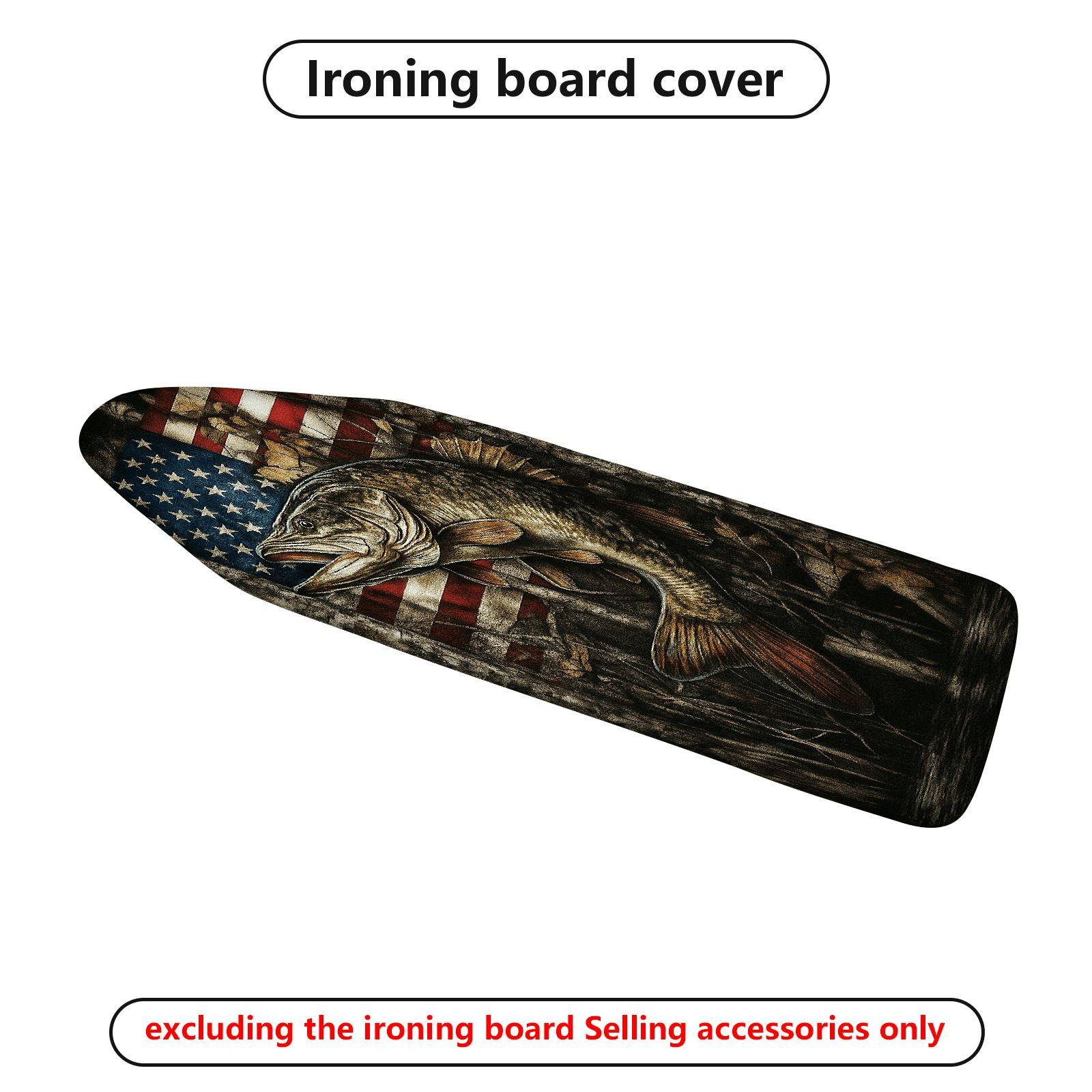 1-Piece American Fish Flag  Ironing Board Cover, Universal Size, Without Board