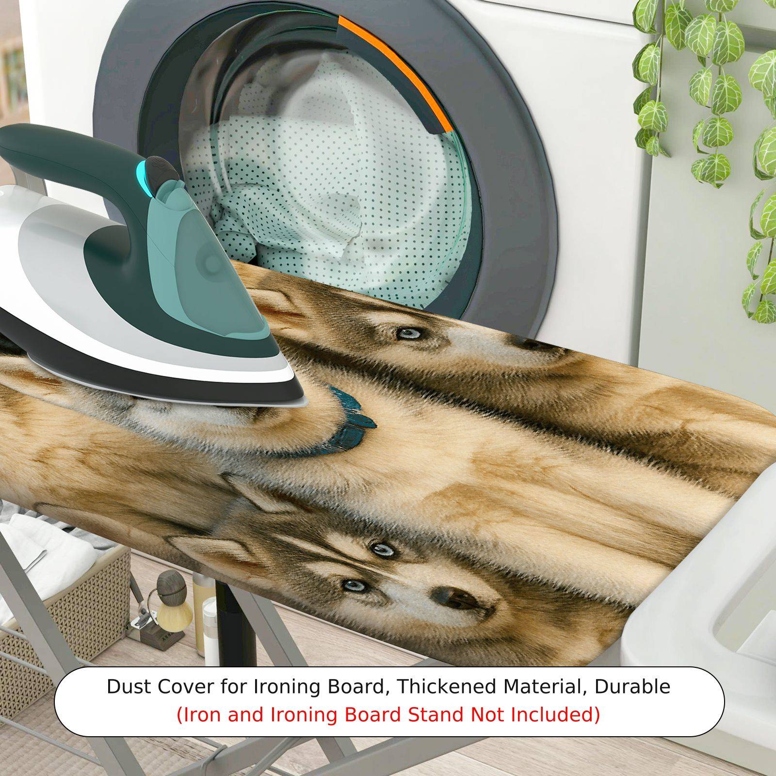 1-Piece Dog Husky Animal  Ironing Board Cover, Universal Size, Without Board