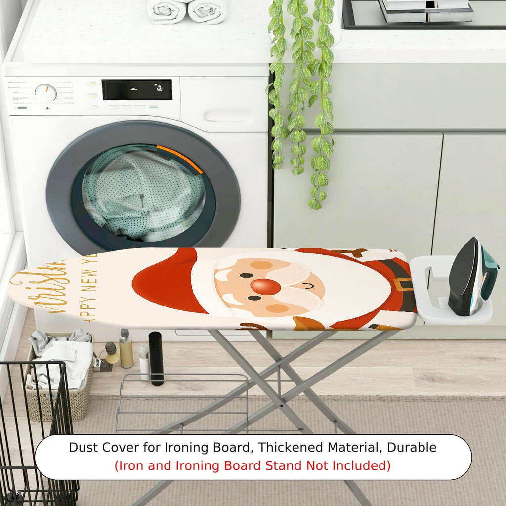 1-Piece Christmas Santa HappyNewYear  Ironing Board Cover, Universal Size, Without Board