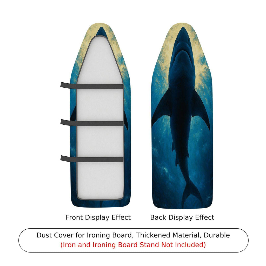 1-Piece Shark Ocean Blue  Ironing Board Cover, Universal Size, Without Board