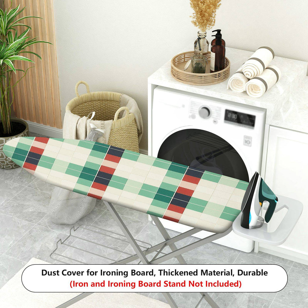 1-Piece Checkered Pattern Christmas Holiday Laundry theme  Ironing Board Cover, Universal Size, Without Board