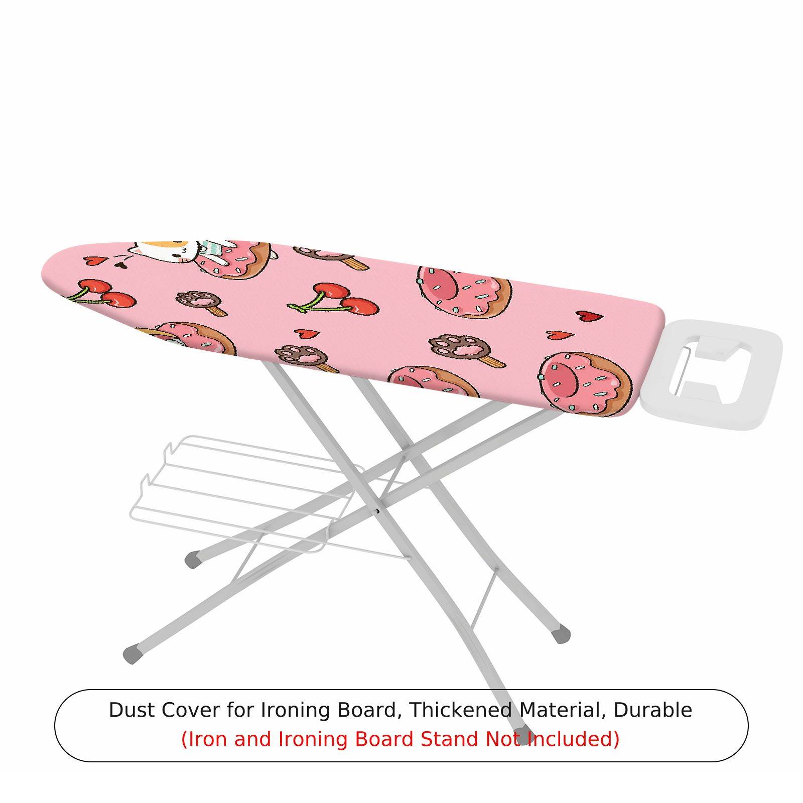 1-Piece Pink  Donut Cherry  Ironing Board Cover, Universal Size, Without Board
