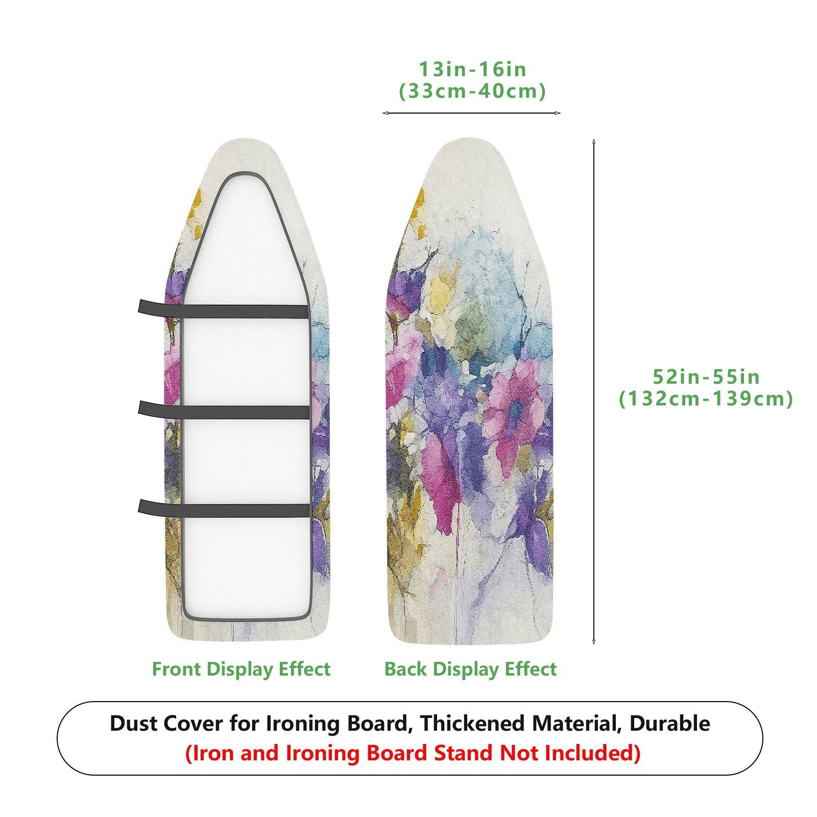 1-Piece Watercolor Floral Abstract  Ironing Board Cover, Universal Size, Without Board