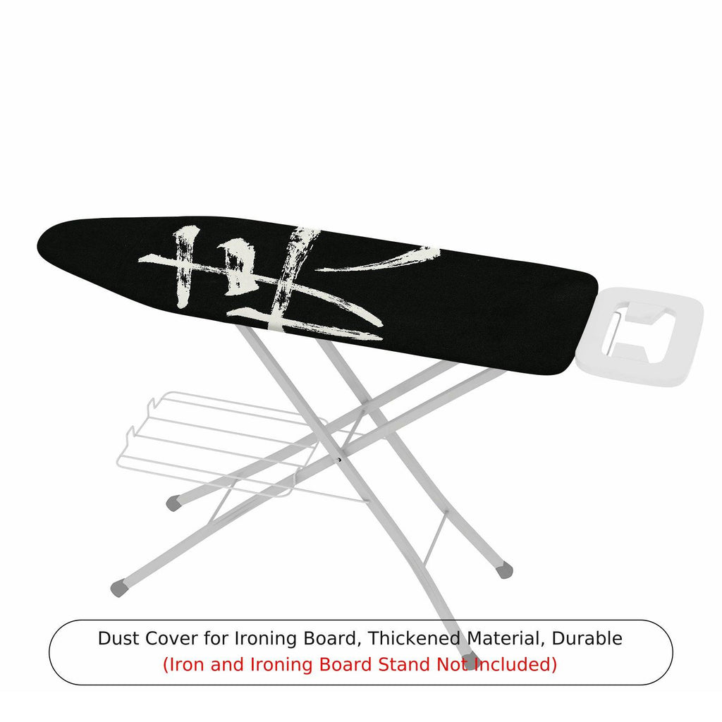 1-Piece Abstract Black White Strokes  Ironing Board Cover, Universal Size, Without Board