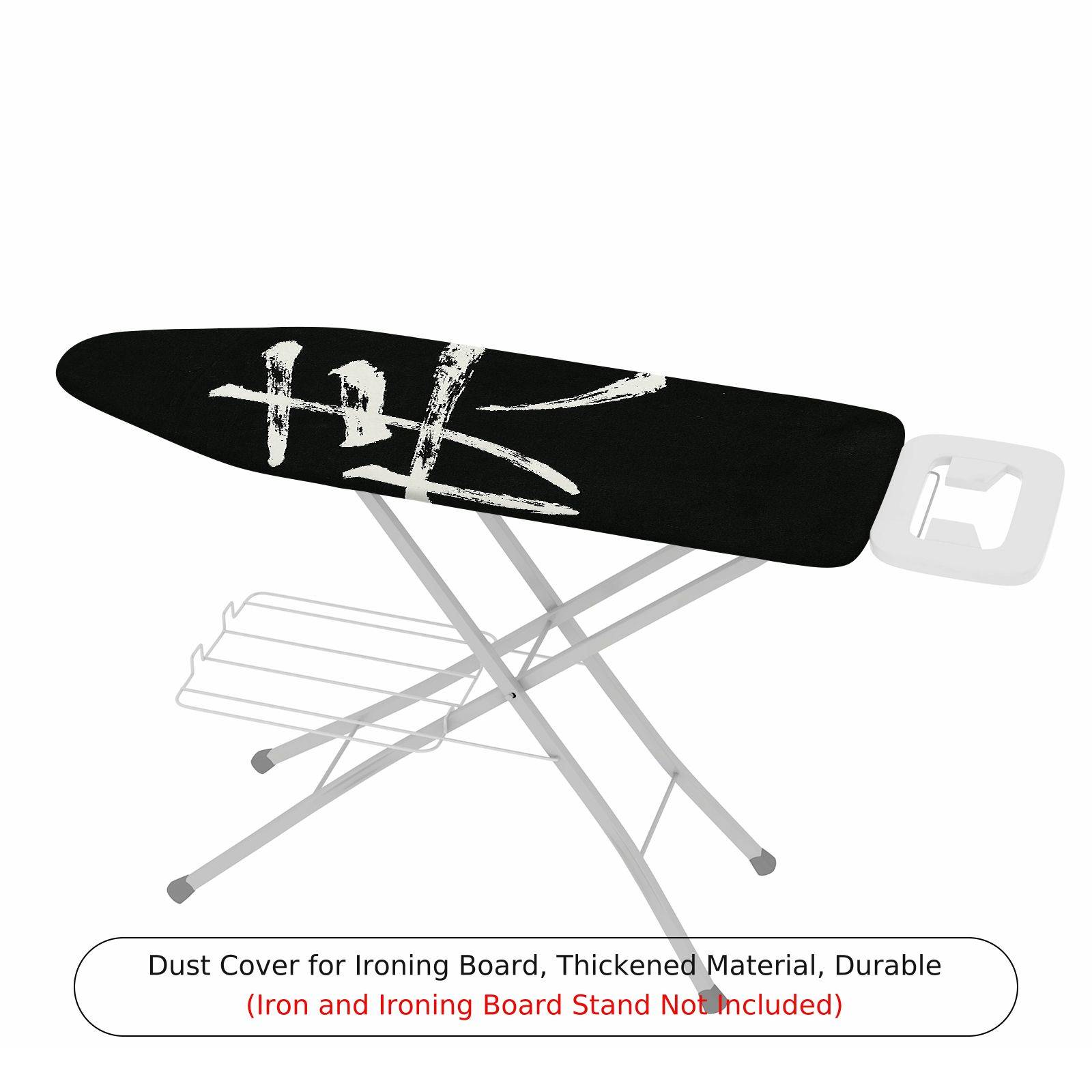 1-Piece Abstract Black White Strokes  Ironing Board Cover, Universal Size, Without Board