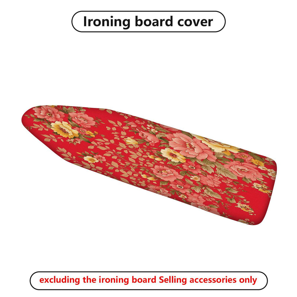 1-Piece Floral Red Pink Yellow  Ironing Board Cover, Universal Size, Without Board