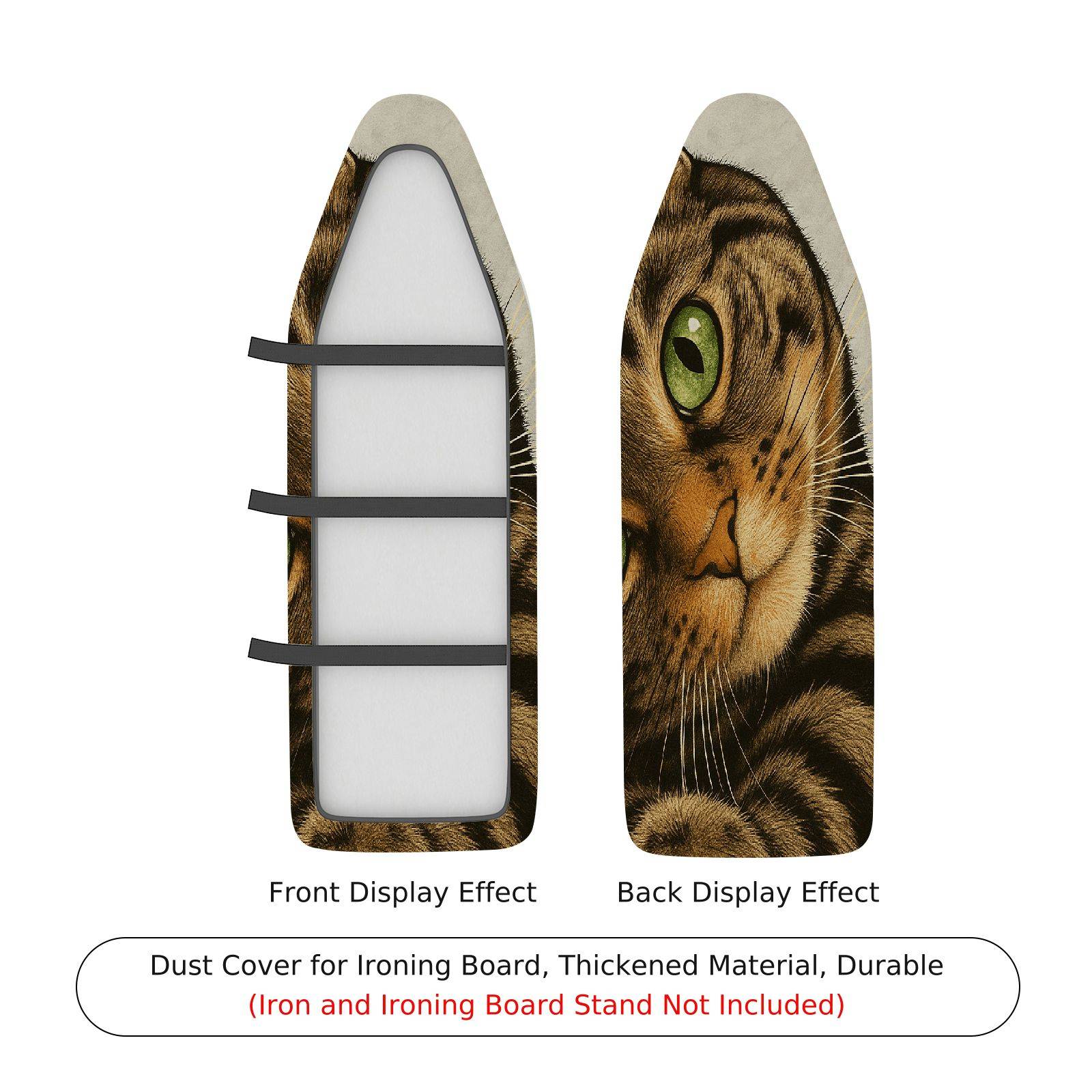1-Piece Cat Animal Green Eyes  Ironing Board Cover, Universal Size, Without Board
