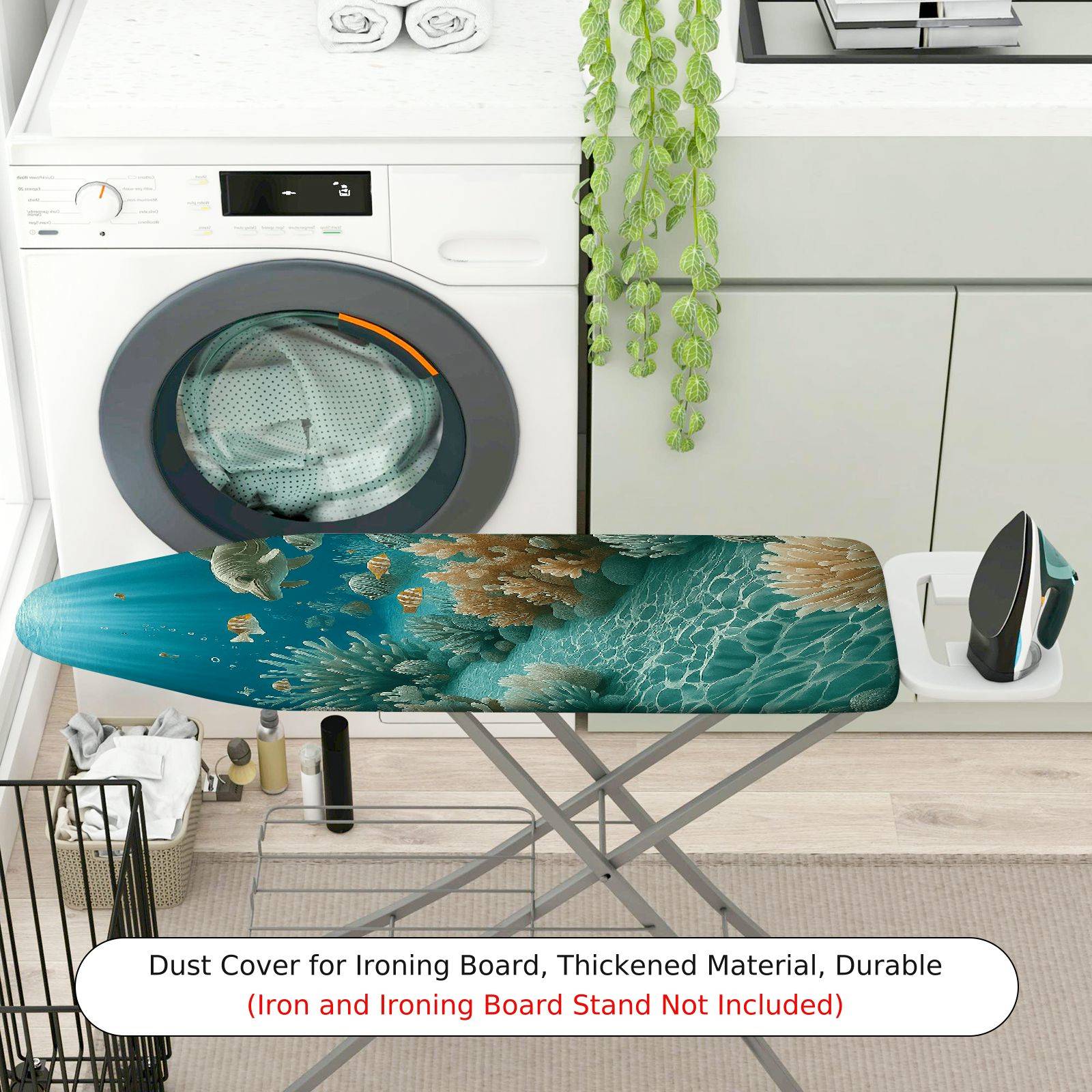 1-Piece Coral Sea Ocean Marine  Ironing Board Cover, Universal Size, Without Board