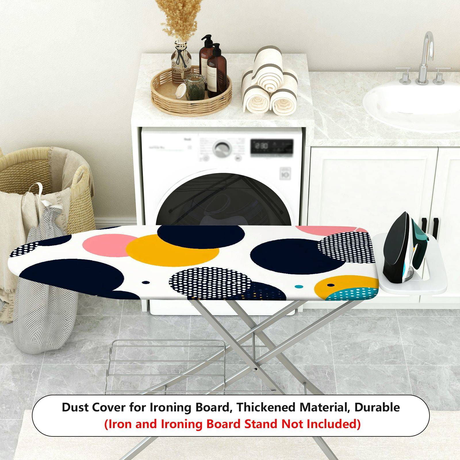 1-Piece Abstract Pattern Colorful Circle Modern  Ironing Board Cover, Universal Size, Without Board