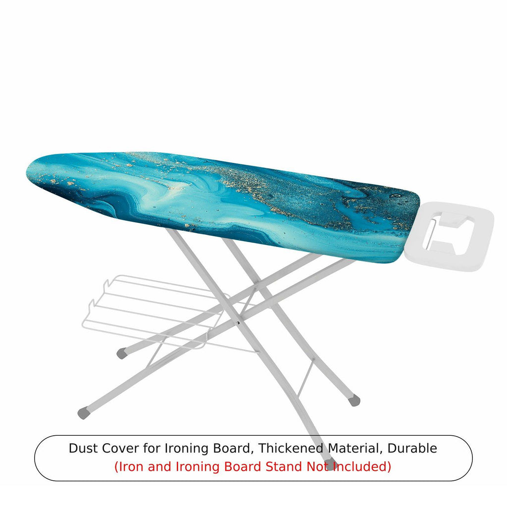 1-Piece Abstract Blue Marble Glitter  Ironing Board Cover, Universal Size, Without Board