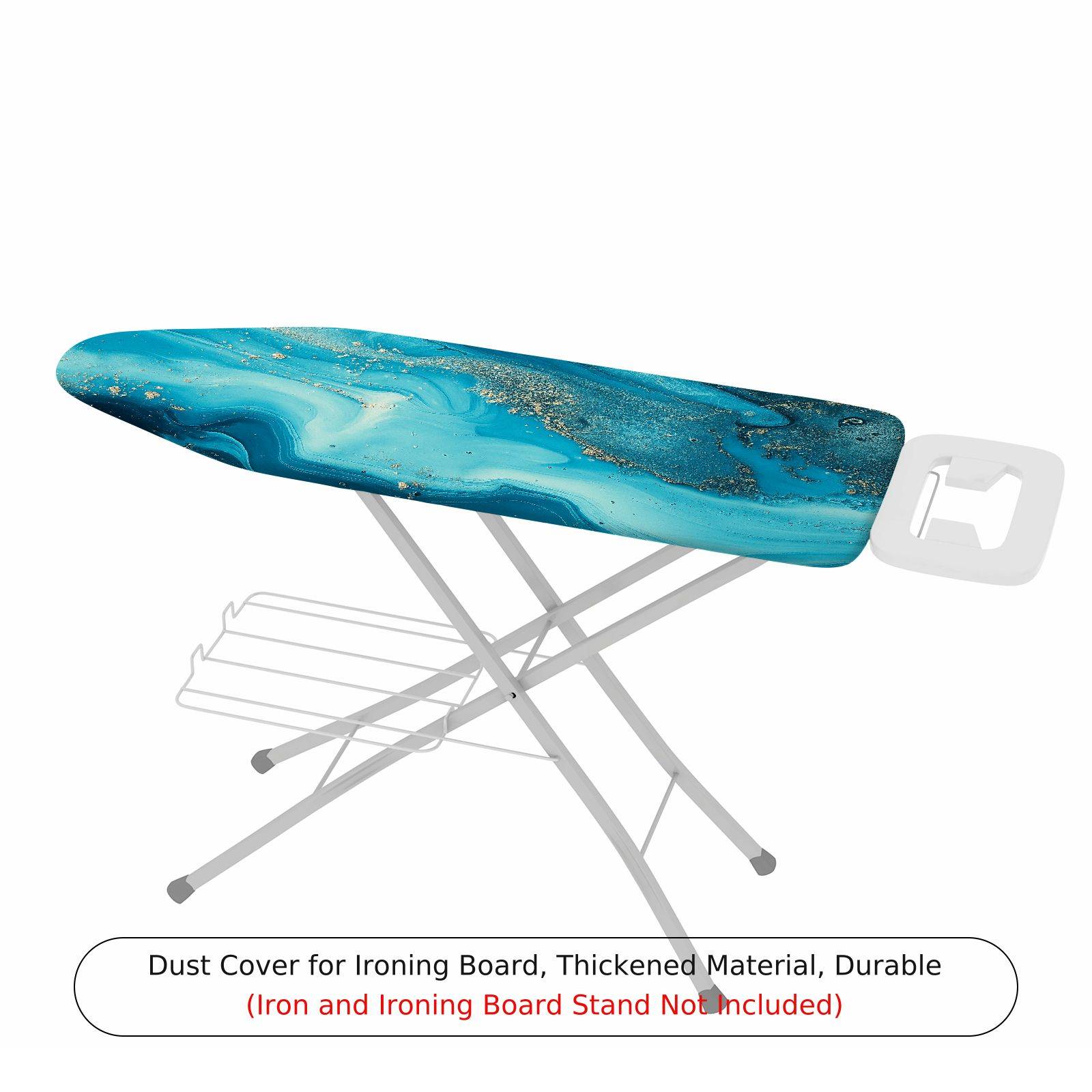 1-Piece Abstract Blue Marble Glitter  Ironing Board Cover, Universal Size, Without Board