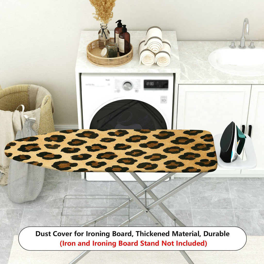 1-Piece Leopard Animal Pattern Beige  Ironing Board Cover, Universal Size, Without Board