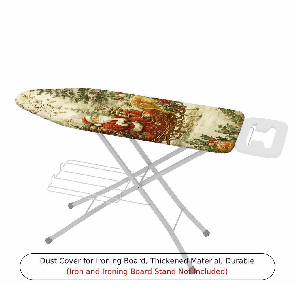 1-Piece Santa Claus Sleigh Reindeer Christmas  Ironing Board Cover, Universal Size, Without Board