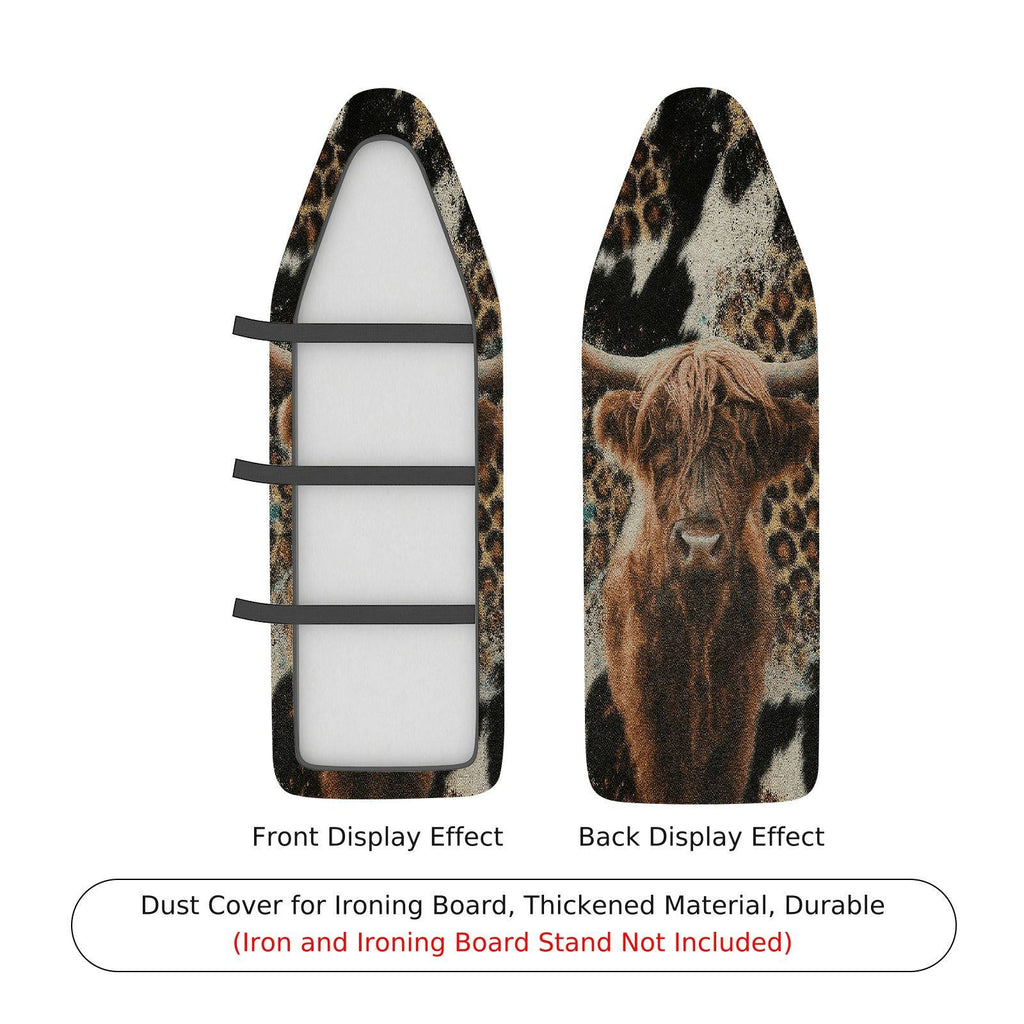 1-Piece Animal Print Cow Pattern Leopard Design  Ironing Board Cover, Universal Size, Without Board