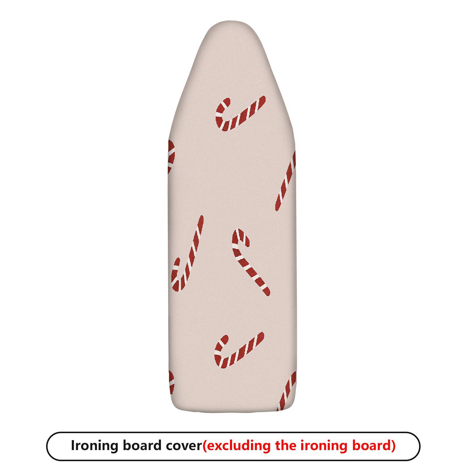 1-Piece Candy Cane Christmas Holiday  Ironing Board Cover, Universal Size, Without Board