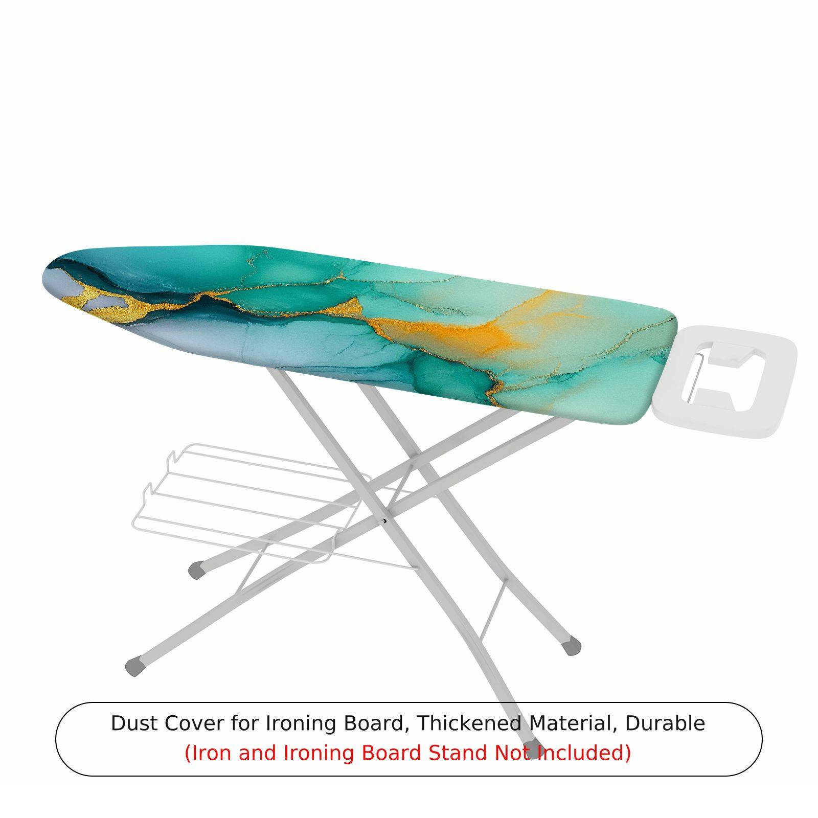 1-Piece Abstract Art Marble Green  Ironing Board Cover, Universal Size, Without Board