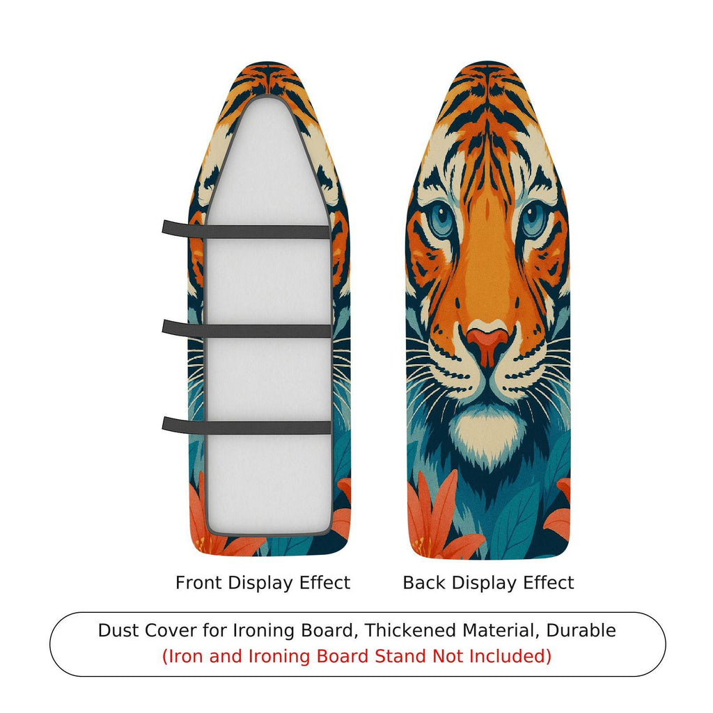 1-Piece Tiger Animal Floral  Ironing Board Cover, Universal Size, Without Board