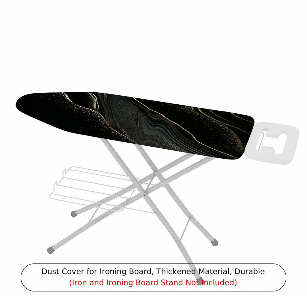 1-Piece Black Gold Pattern Abstract Elegant  Ironing Board Cover, Universal Size, Without Board
