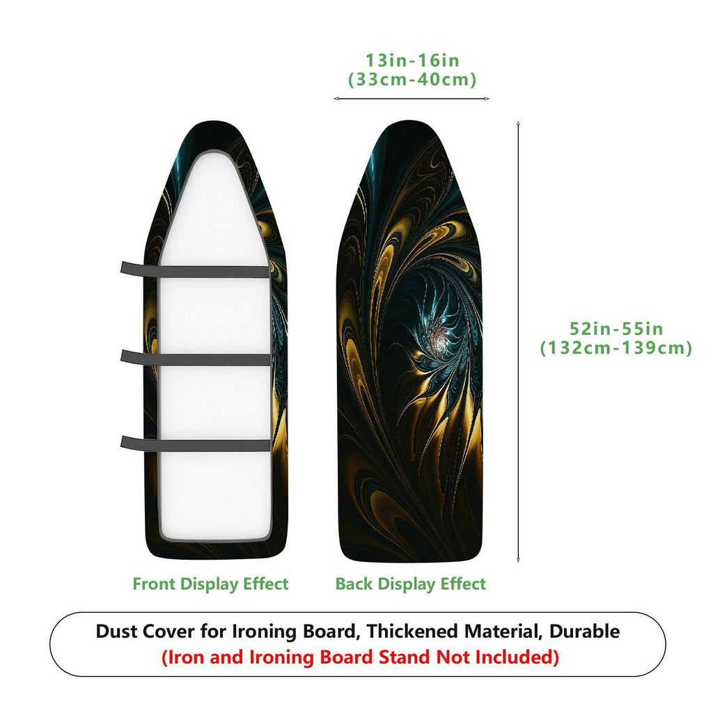 1-Piece Abstract Swirl Art Elegant  Ironing Board Cover, Universal Size, Without Board