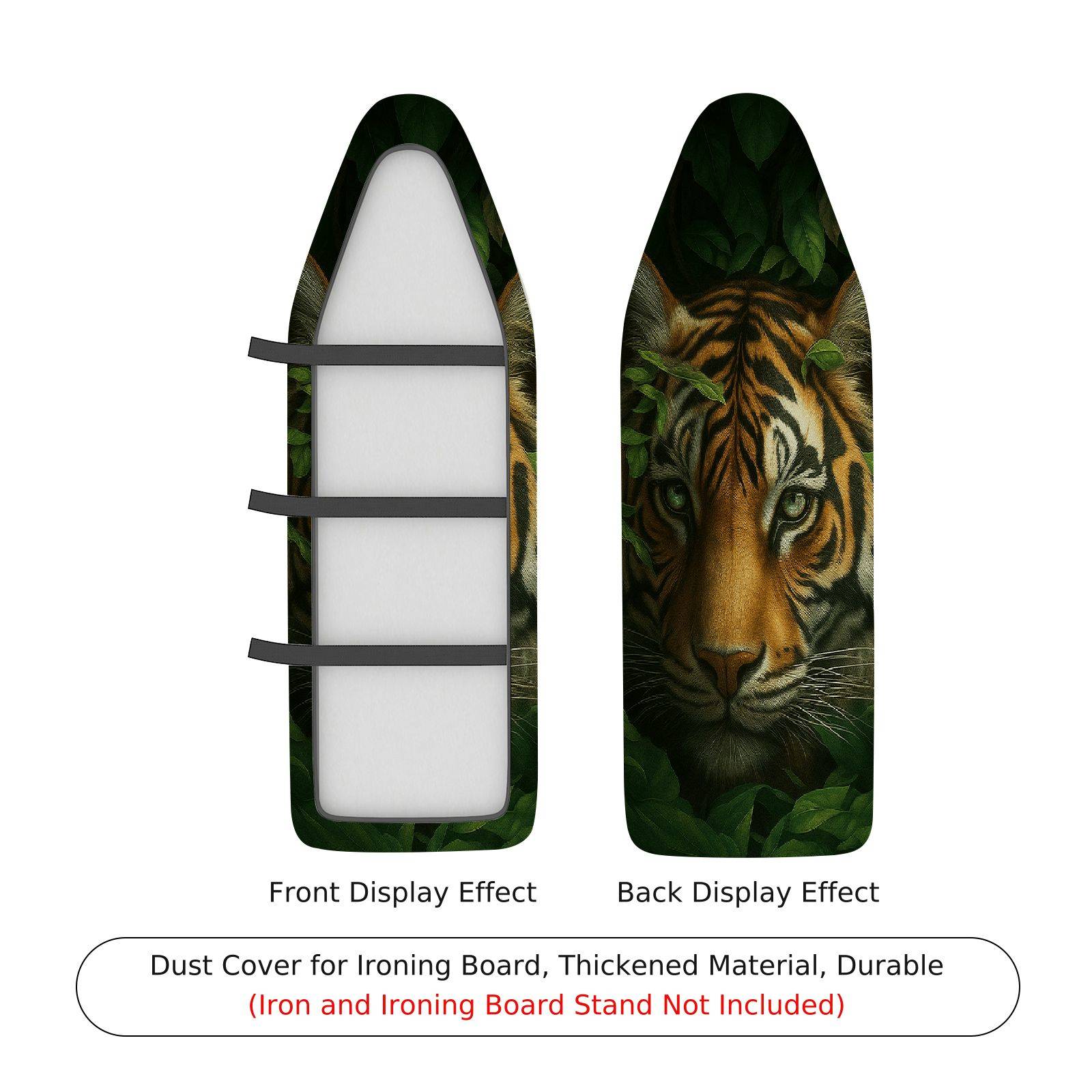 1-Piece Jungle Tiger Animal Artwork  Ironing Board Cover, Universal Size, Without Board