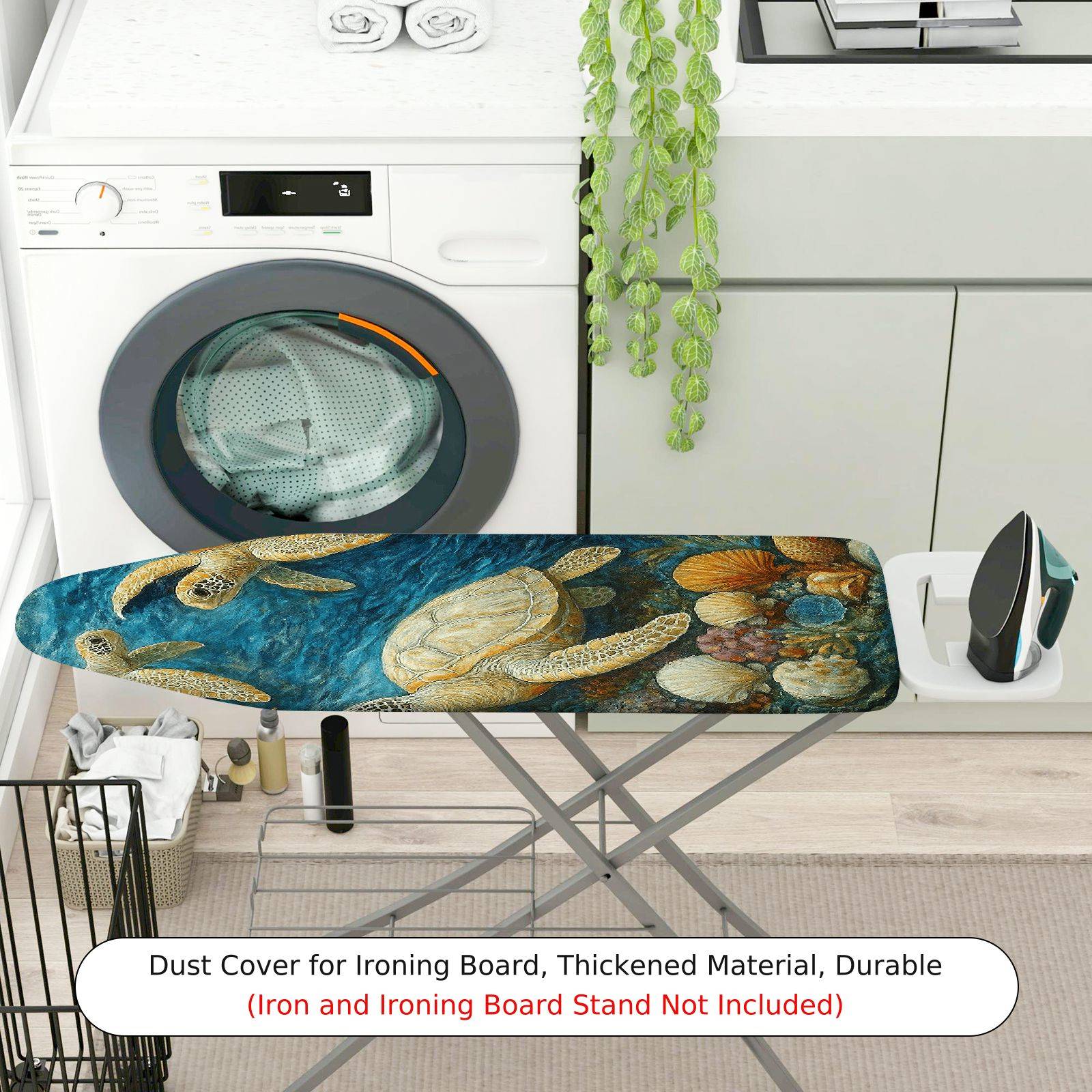 1-Piece Turtle Ocean Sea Life  Ironing Board Cover, Universal Size, Without Board